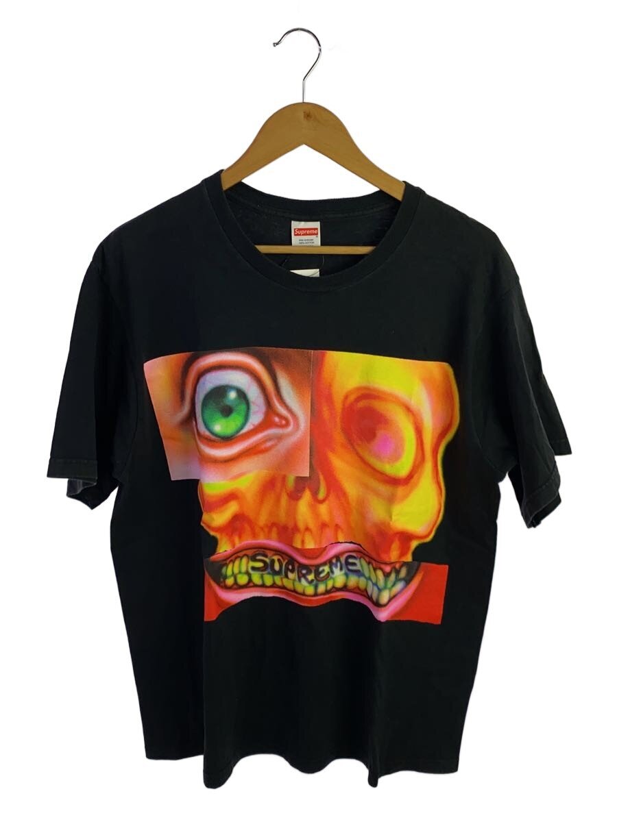 【中古】Supreme◆プルオーバー/L/綿織物/BLK/刷り上げる/21FW FACE TEE【メンズウェア】