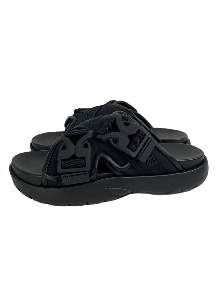 【中古】BOTTEGA VENETA◆SNAP SLIDE SANDAL/スナップスライドサンダル/42/黒いこと【シューズ】