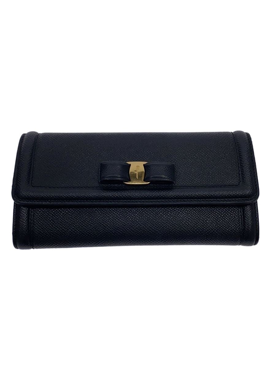 【中古】Salvatore Ferragamo◆長財布/レザー/BLK/無地/レディース/22D154【服飾雑貨他】｜2ｎｄ STREET 店