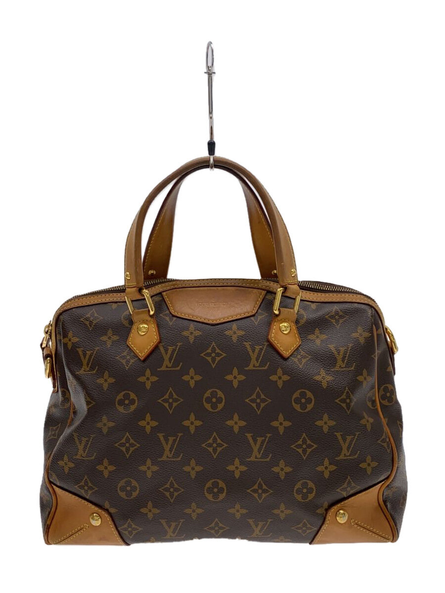 【中古】LOUIS VUITTON◆レティーロPM_モノグラム・帆布_BRW/PVC/BRW//【御徒面子】