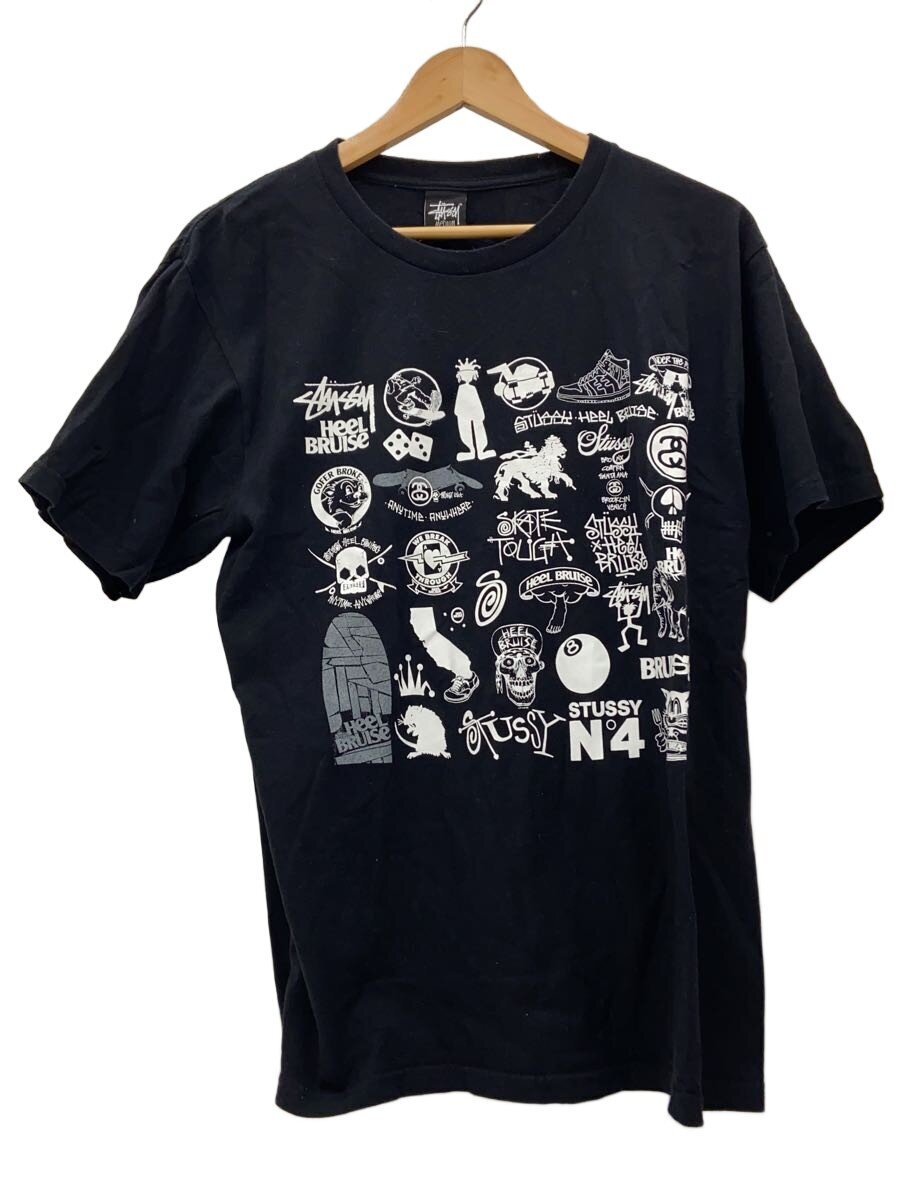 【中古】STUSSY◆プルオーバー/M/綿織物/BLK【メンズウェア】