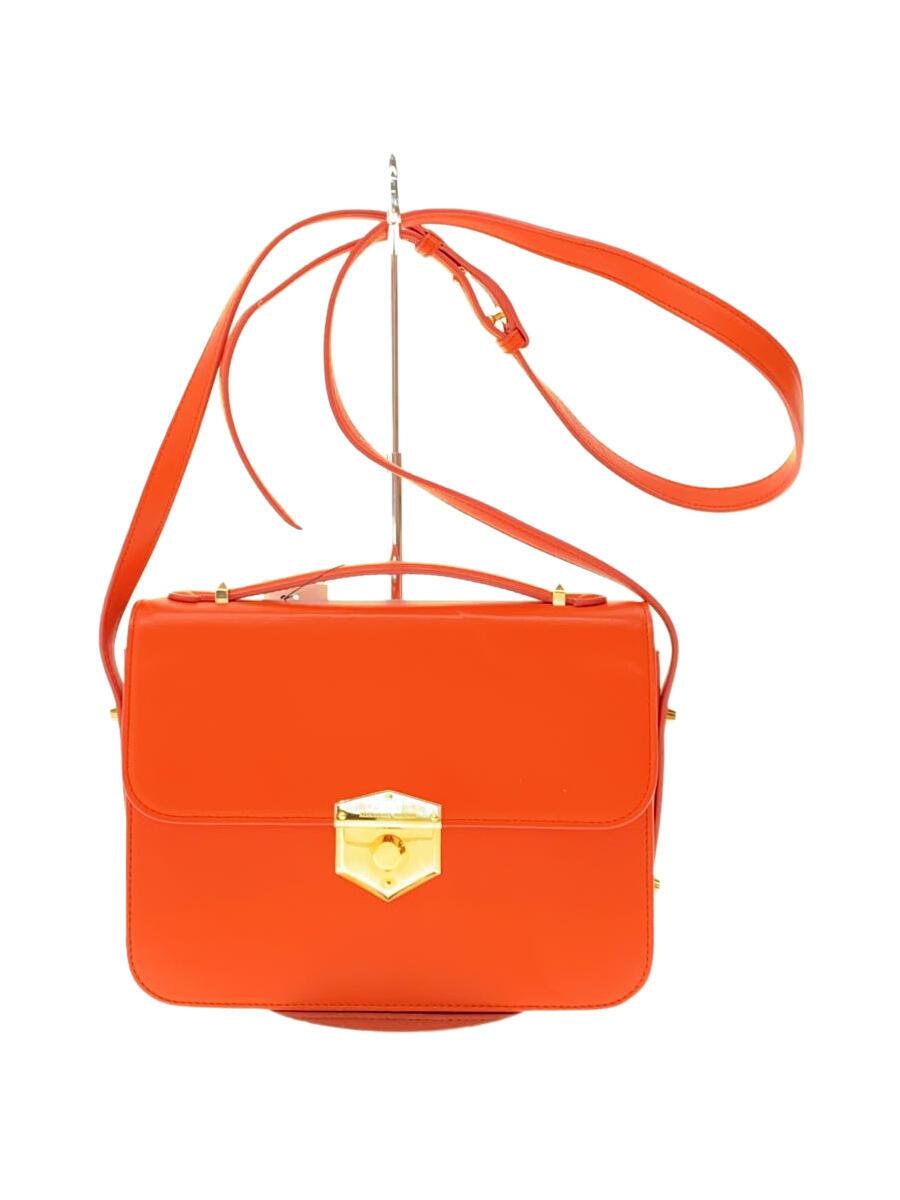 【中古】Alexander McQueen◆Medium Wicca Satchel/ショルダーバッグ/なめし革/オレンジ色/500163 494885【御徒面子】