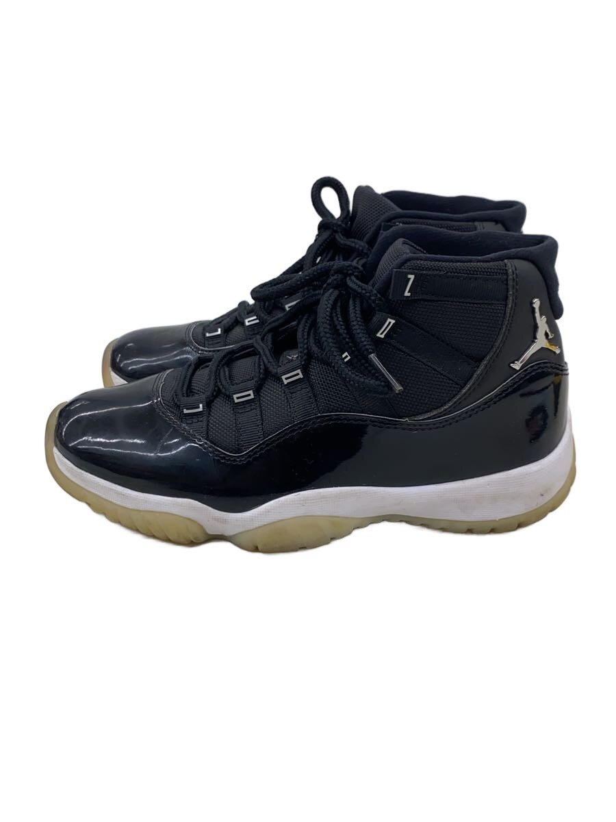 【中古】NIKE◆AIR JORDAN 11 RETRO_エア湖 ジョーダン 11 レトロ/24.5珊/BLK【シューズ】