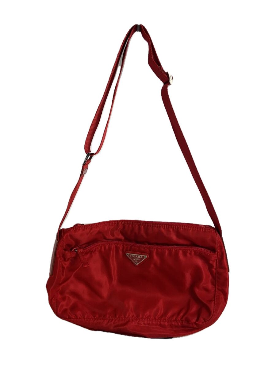 【中古】PRADA◆御徒面子/赤いこと/裂け目有/ヨゴレ有【御徒面子】