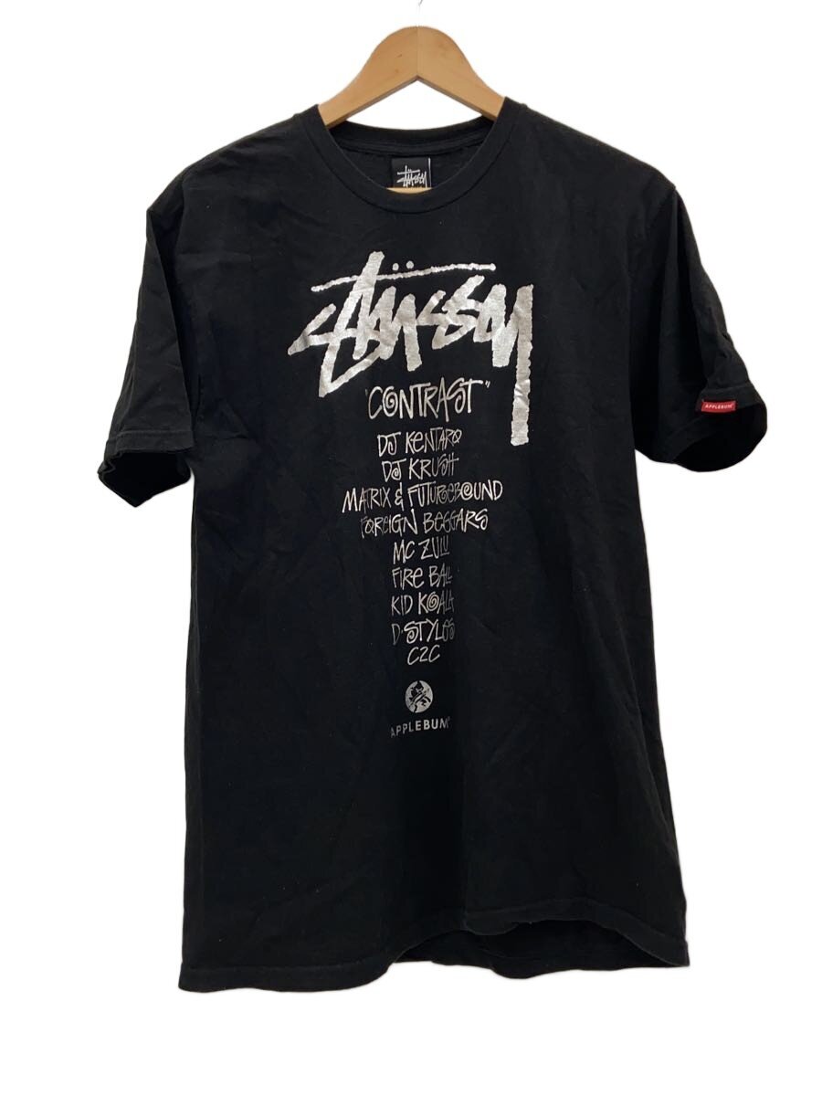 【中古】STUSSY◆プルオーバー/M/綿織物/BLK【メンズウェア】