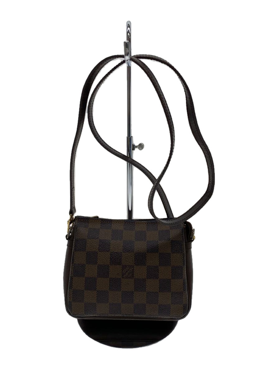 【中古】LOUIS VUITTON◆トゥールス・メイクアップ_ダミエ・エベヌ_BRW/PVC/BRW/N51982【御徒面子】