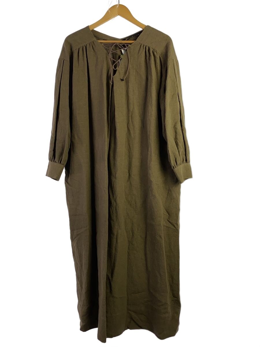 【中古】Cloth \u0026 Cross◆長袖衣裳/2/リネン/BRW/OP-L457【レディース御召しもの】