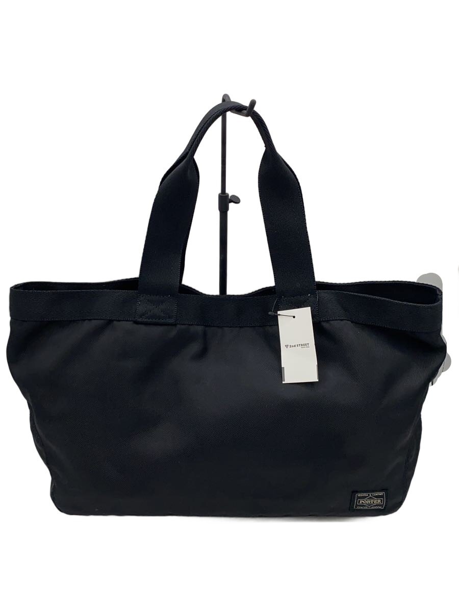 【中古】PORTER◆トートバッグ/ナイロン/黒いこと/ROUND//【御徒面子】