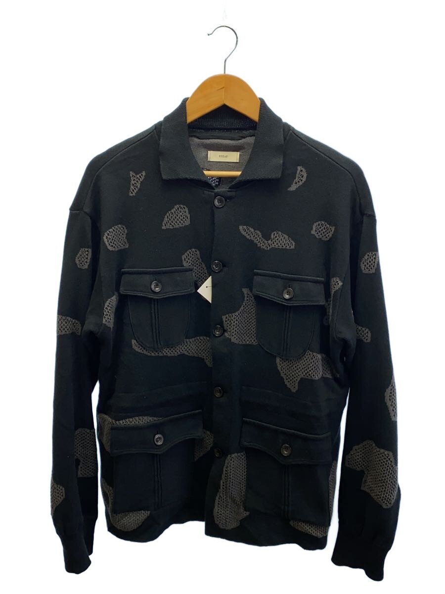 【中古】STEAF◆ジレー(薄っぺら)/L/綿織物/黒いこと/総柄/S24SS-K01【メンズウェア】