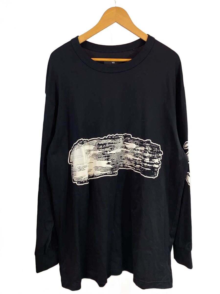 【中古】Y-3◆GFX LS TEE/M/綿織物/BLK/無地/H44811//【メンズウェア】