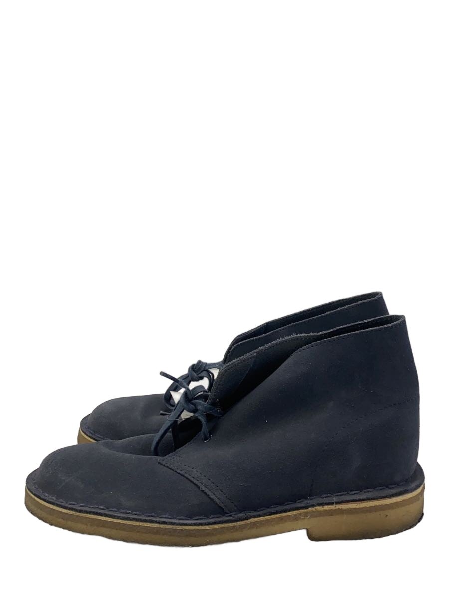【中古】Clarks◆チャッカブーツ/25.5珊/NVY/21621//【シューズ】