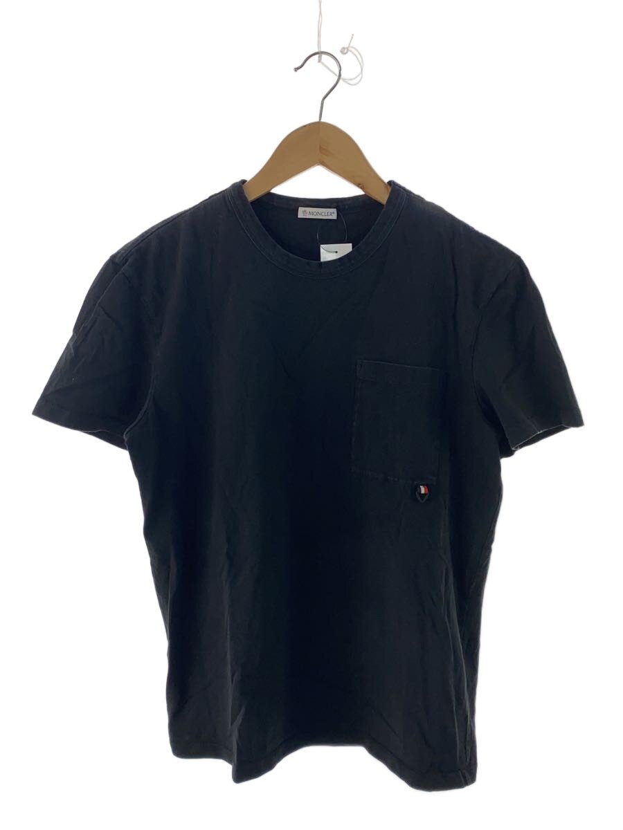 【中古】MONCLER◆ティーシャツ/M/綿織物/BLK/E10918040250//【レディース御召しもの】