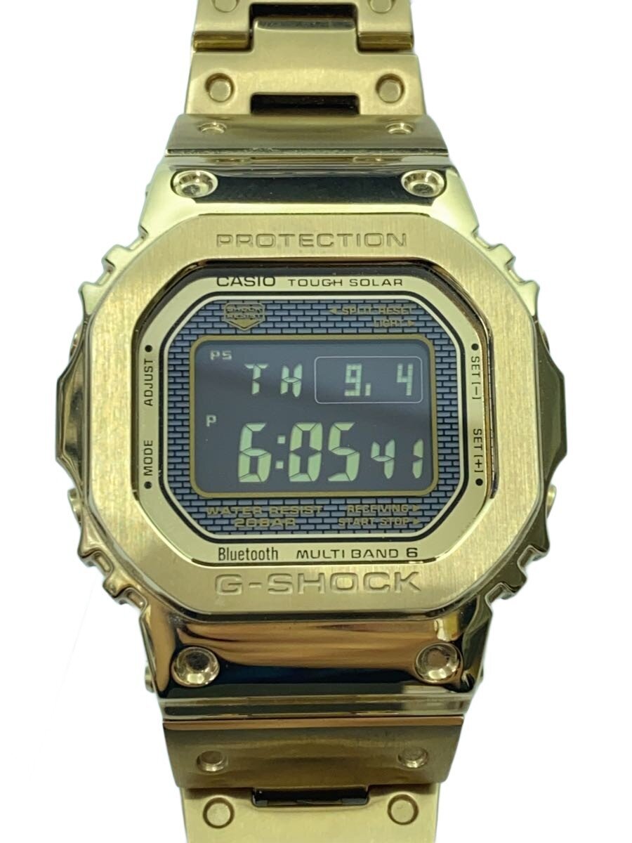 【中古】CASIO◆ソーラーウオッチ・G-SHOCK/デジタル/ステンレス鋼/GLD/GLD【服飾雑貨他】