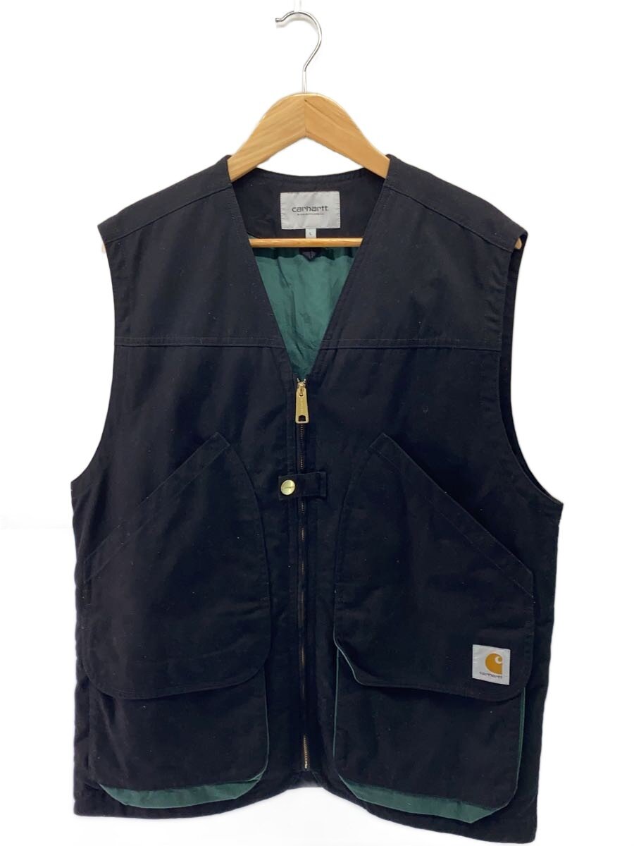 【中古】Carhartt◆より良い/L/綿織物/BLK/hestonvest【メンズウェア】