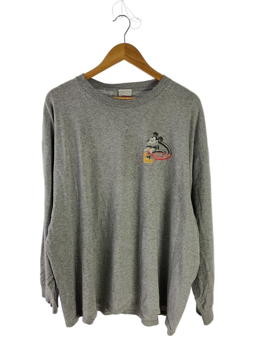 【中古】Disney VINTAGE◆STORE/ロンT/長袖プルオーバー/--/綿織物/GRY/薄墨色/刷り上げる//【メンズウェア】