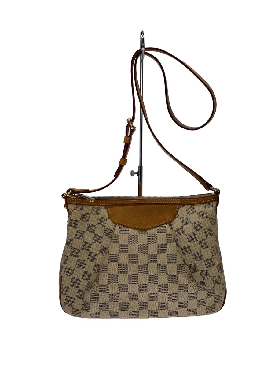 【中古】LOUIS VUITTON◆シラクーサPM_ダミエ・アズール/PVC/WHT【御徒面子】
