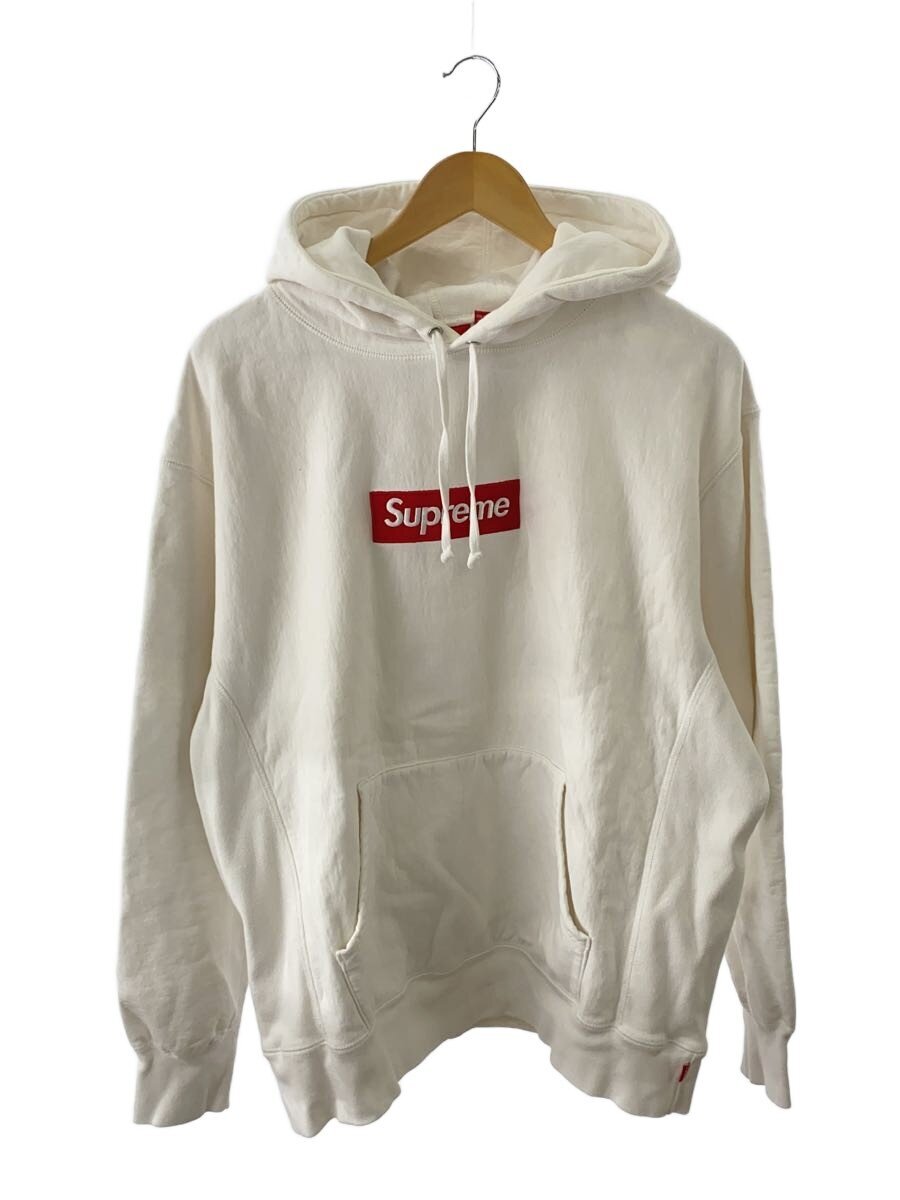 【中古】Supreme◆Box Logo Hooded/パーカー/L/綿織物/WHT//【メンズウェア】