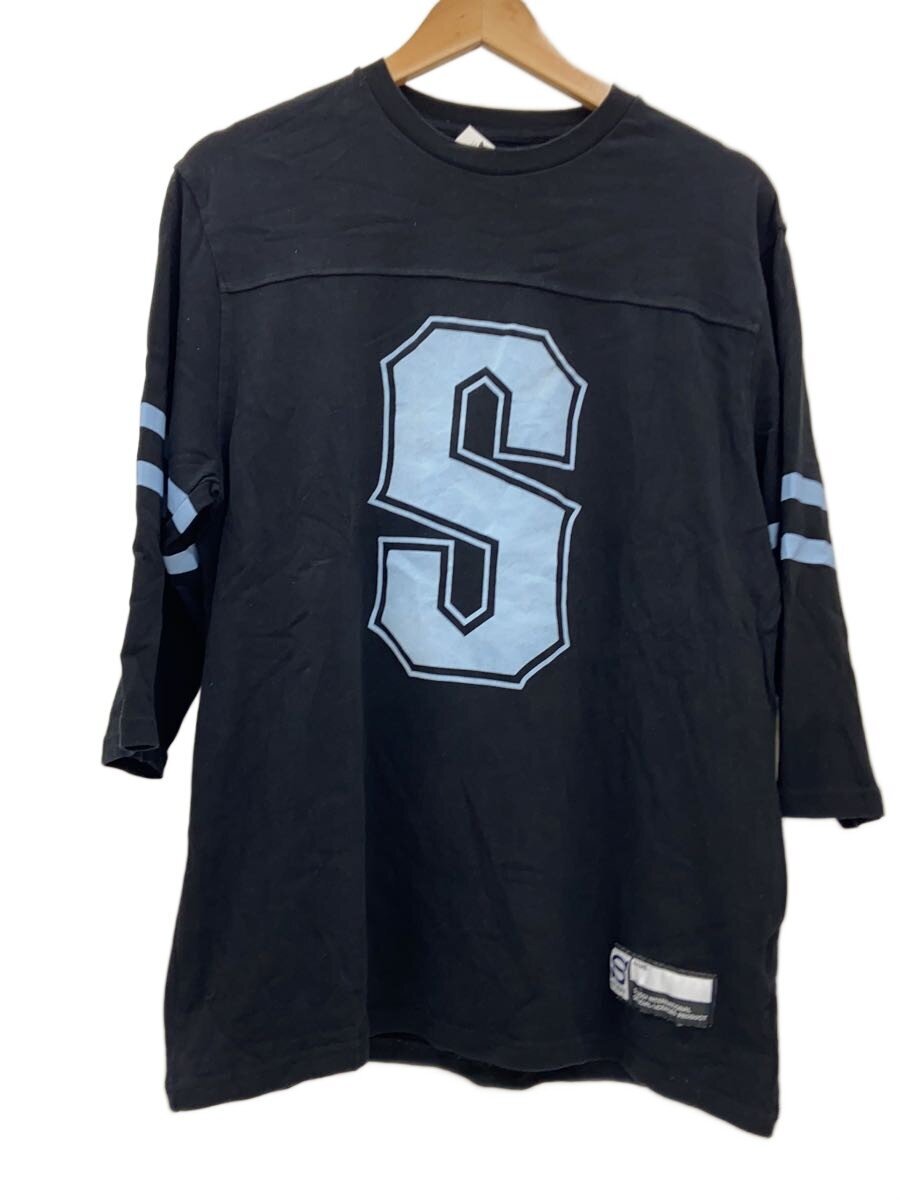 【中古】STUSSY◆7分袖カットソー/M/綿織物/BLK【メンズウェア】