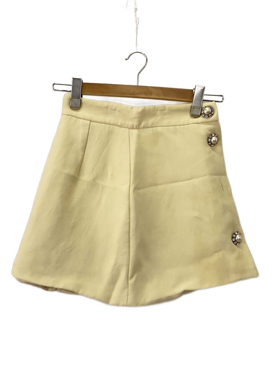 【中古】MIU MIU◆スコート/36/人絹/CRM/無地/MG1445//【レディースお召しもの】