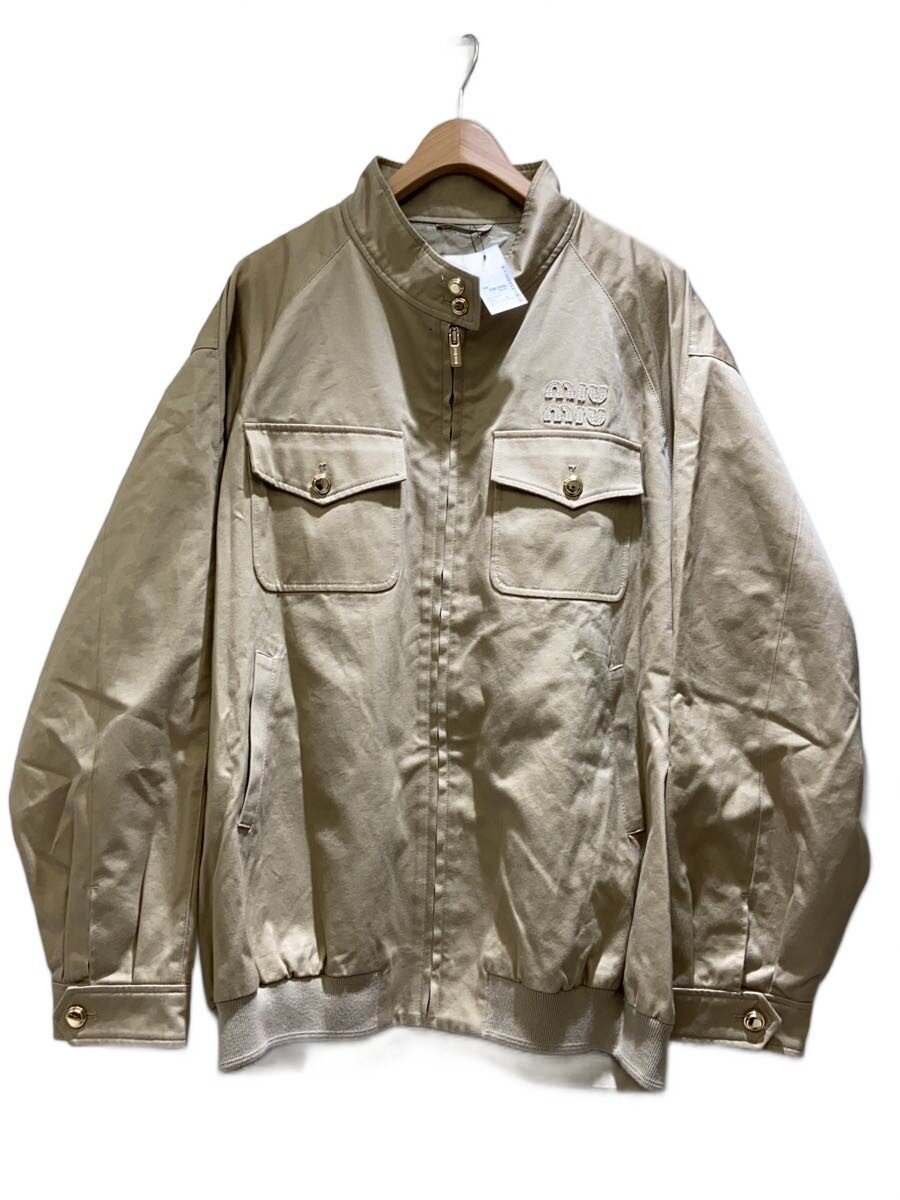 【中古】MIU MIU◆名取り草取れ有/上衣/44/綿織物/BEG/無地【レディース御召しもの】