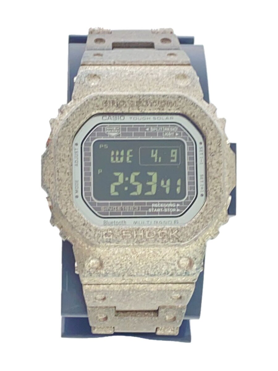 【中古】CASIO◆ソーラーウオッチ_G-SHOCK/デジタル/ステンレス鋼/BLK/SLV【服飾雑貨他】