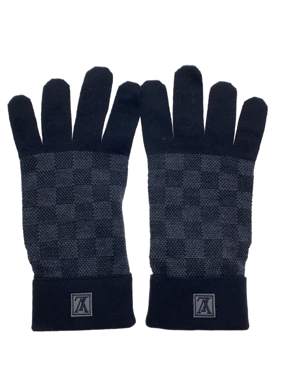 【中古】LOUIS VUITTON◆グローブ/羊毛/BLK/メンズ【服飾雑貨他】