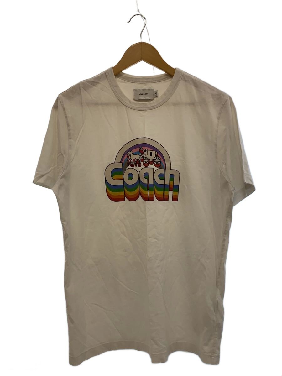 【中古】COACH◆プルオーバー/M/綿織物/WHT/CA863【メンズウェア】