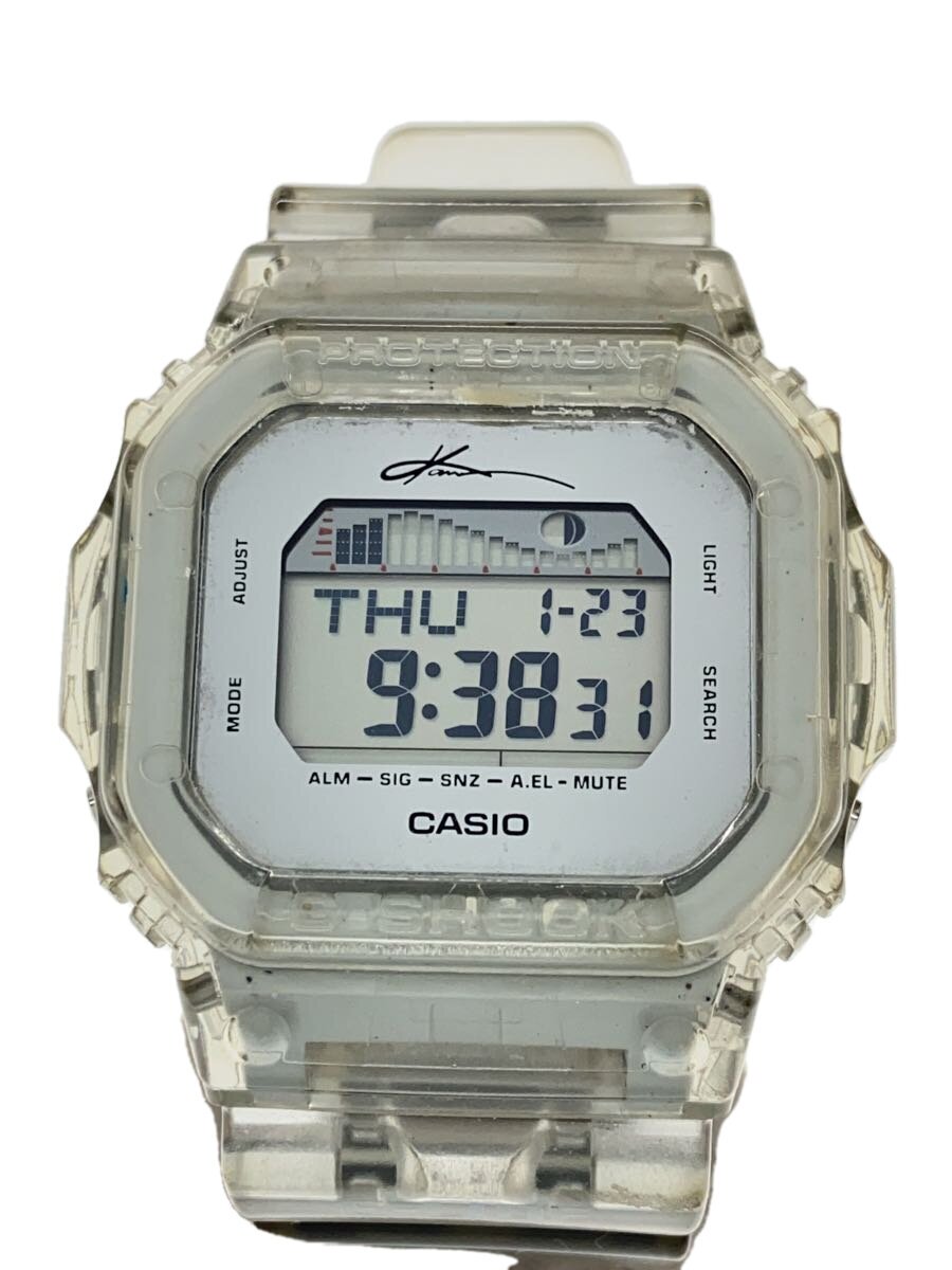 【中古】CASIO◆ウオッチ/デジタル/天然ゴム/CLR【服飾雑貨他】