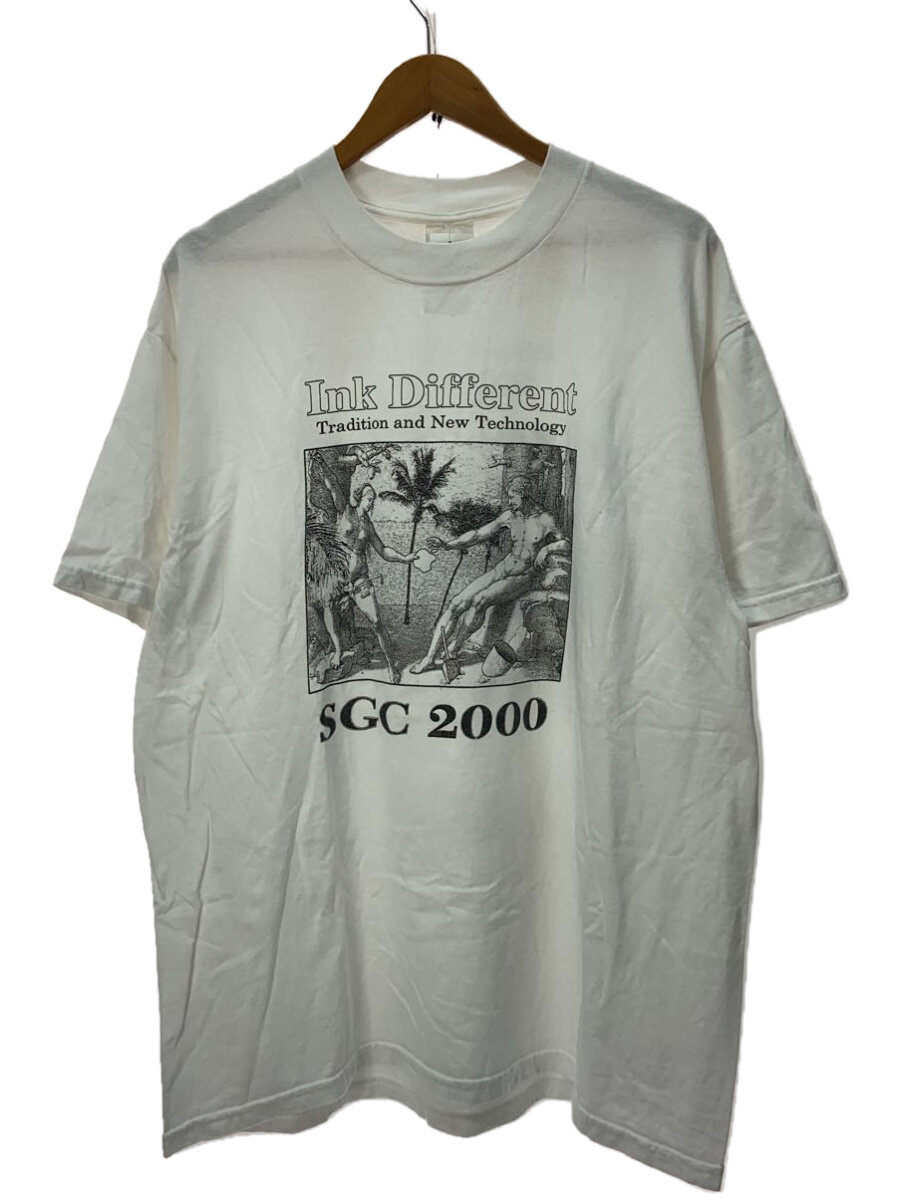 【中古】Hanes◆R/90s/apple/アダムと前日/SGC2000/INK DIFFERENT/VINTAGE/プルオーバー/XL【メンズウェア】