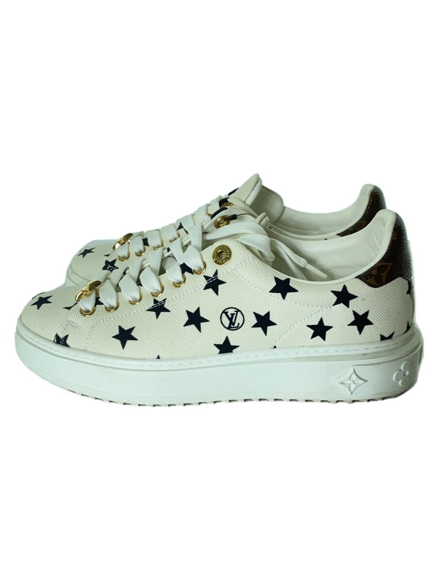 【中古】LOUIS VUITTON◆ローカットスニーカー/38/CRM/帆布/ひと休み一とおり モノグラム はやりっ児【シューズ】