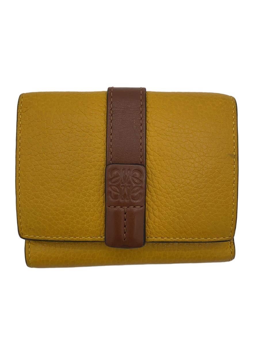 【中古】LOEWE◆3つ折り札入れ/--/YLW/レディース【服飾雑貨他】
