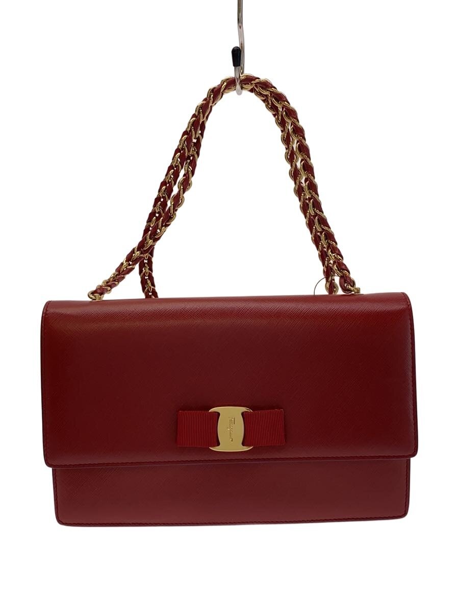 【中古】Salvatore Ferragamo◆ショルダーバッグ/レザー/レッド/GU-21E480【バッグ】｜2ｎｄ STREET 店