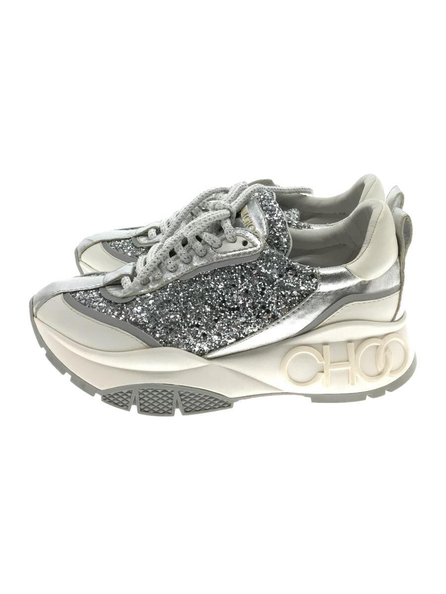 【中古】JIMMY CHOO◆ローカットスニーカー/34/SLV【シューズ】