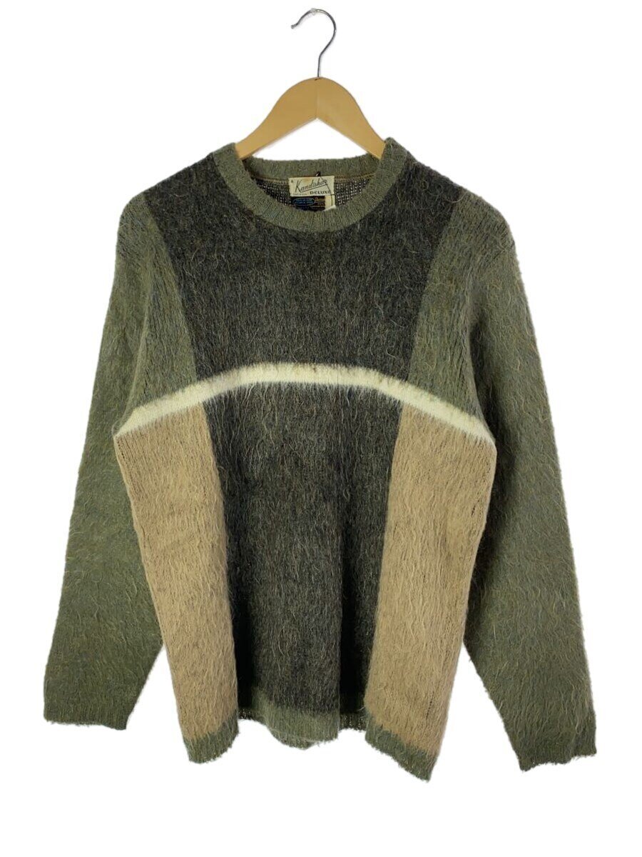 【中古】KANDAHAR/60S/モヘヤ混/編み物・プルオーバー(朦々たる)/M/アクリル樹脂/GRN【メンズウェア】