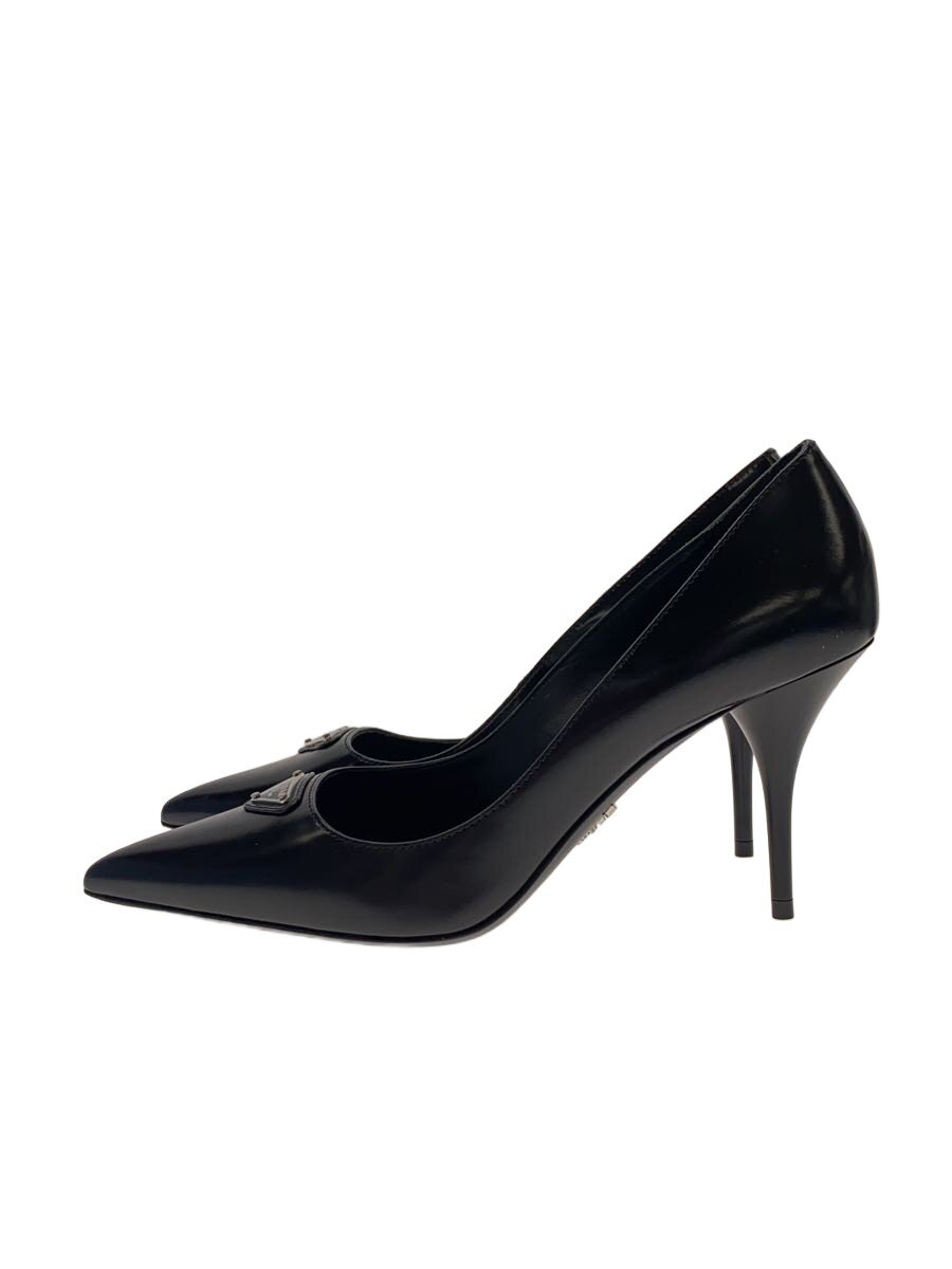 【中古】PRADA◆パンプス/34.5/BLK【シューズ】