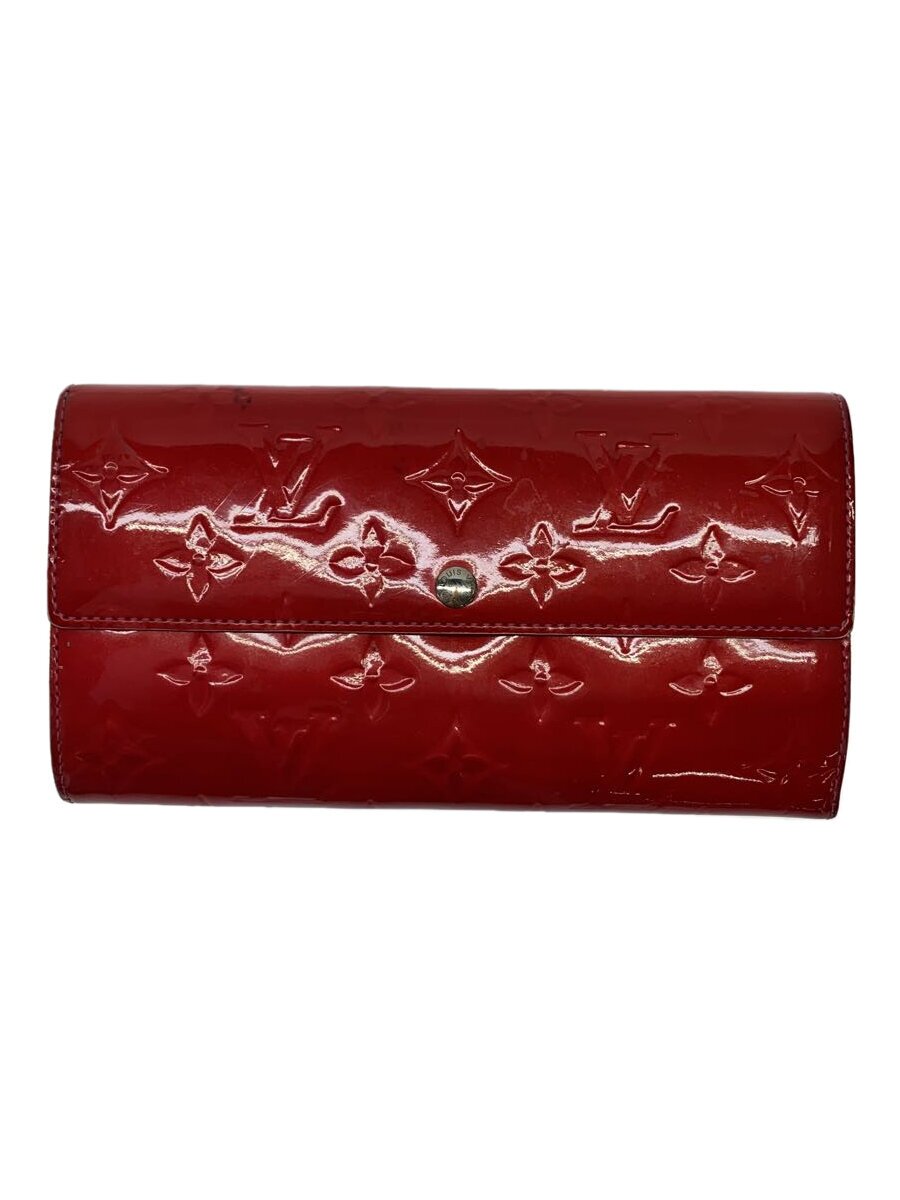 【中古】LOUIS VUITTON◆ポルト・フォイユ・サラ_モノグラム・ヴェルニ_PNK/エナメル/PNK/レディース【服飾雑貨他】
