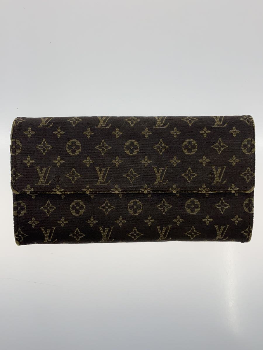 【中古】LOUIS VUITTON◆ポルト・フォイユ・サラ_モノグラム・ミニ・ラン_BRW/キャンバス/BRW/メンズ//【服飾雑貨他】