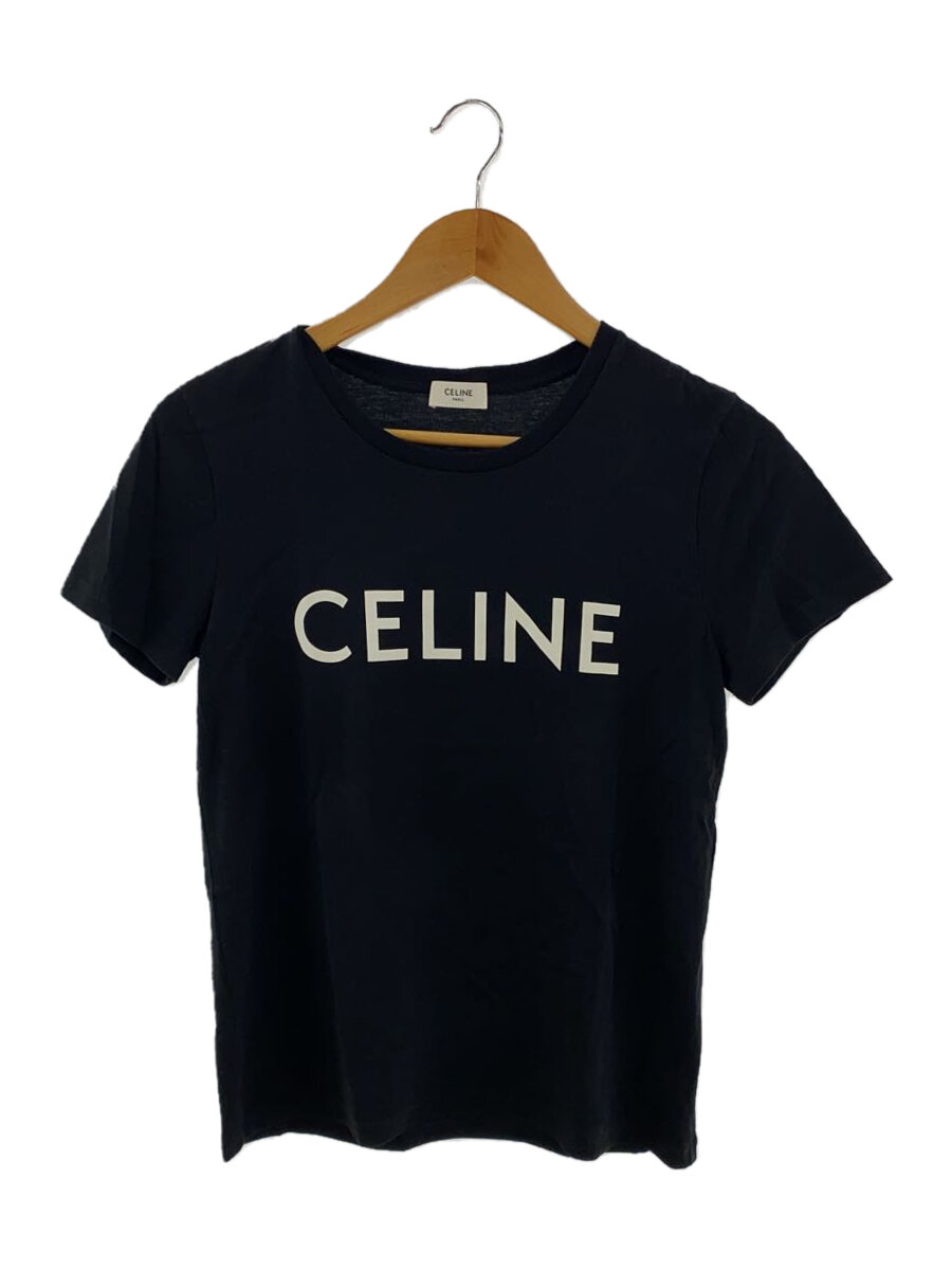 【中古】CELINE◆L/LOGO TEE/プルオーバー/S/綿織物/BLK/2X314916G//【レディースお召しもの】