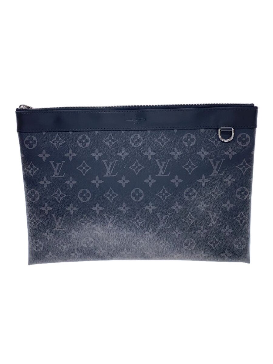【中古】LOUIS VUITTON◆ポシェット・アポロ_モノグラム・エクリプス_BLK/PVC/BLK【御徒面子】