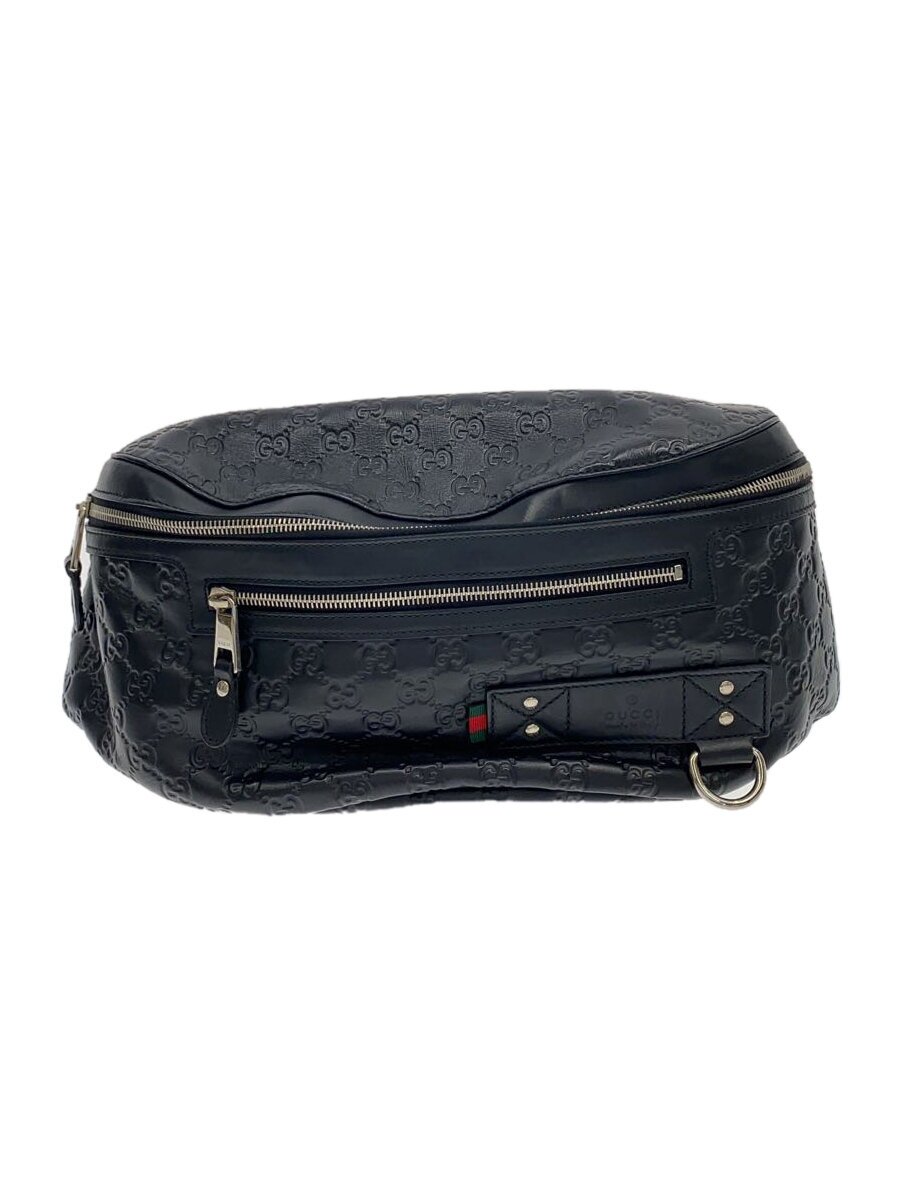 【中古】GUCCI◆ラバーグッチシマ/酉の方角御徒面子/なめし革/BLK/総柄/246409【御徒面子】