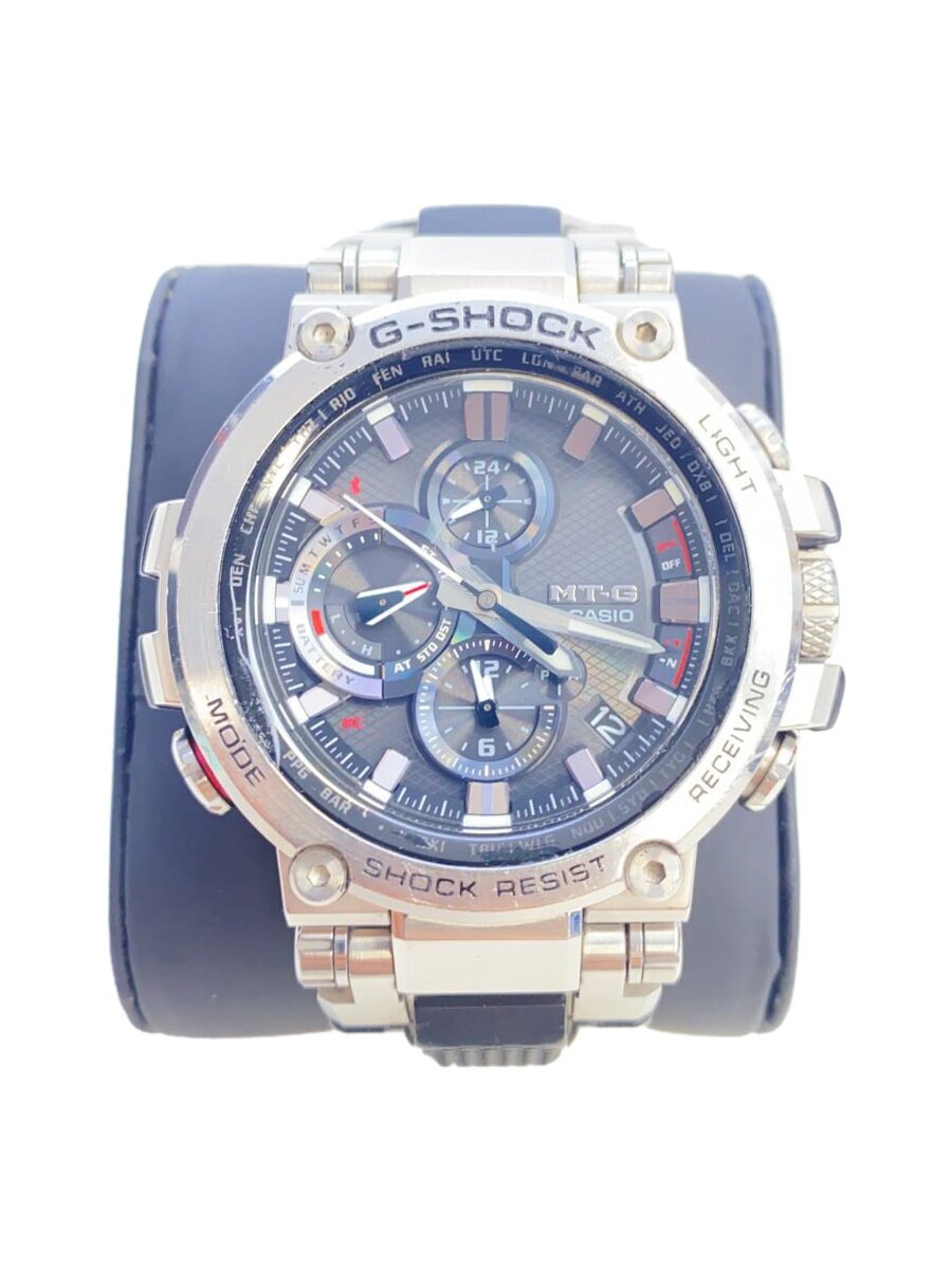 【中古】CASIO◆G-SHOCK/ソーラーウオッチ/アナログ/天然ゴム/BLK/BLK/SS/MTG-B1000【服飾雑貨他】