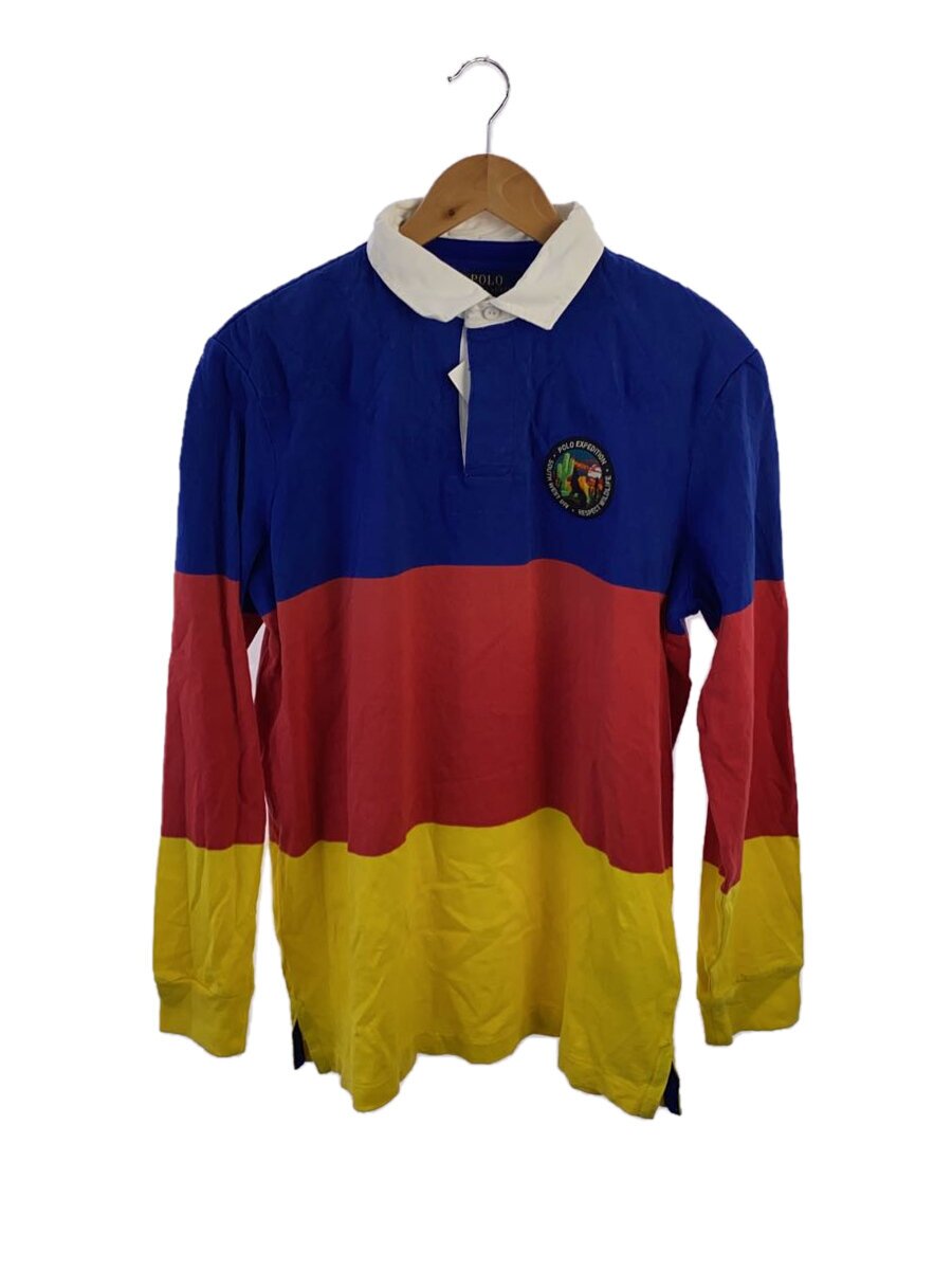 【中古】POLO RALPH LAUREN◆スポーツシャツ/M/綿織物/NVY/無地【メンズウェア】