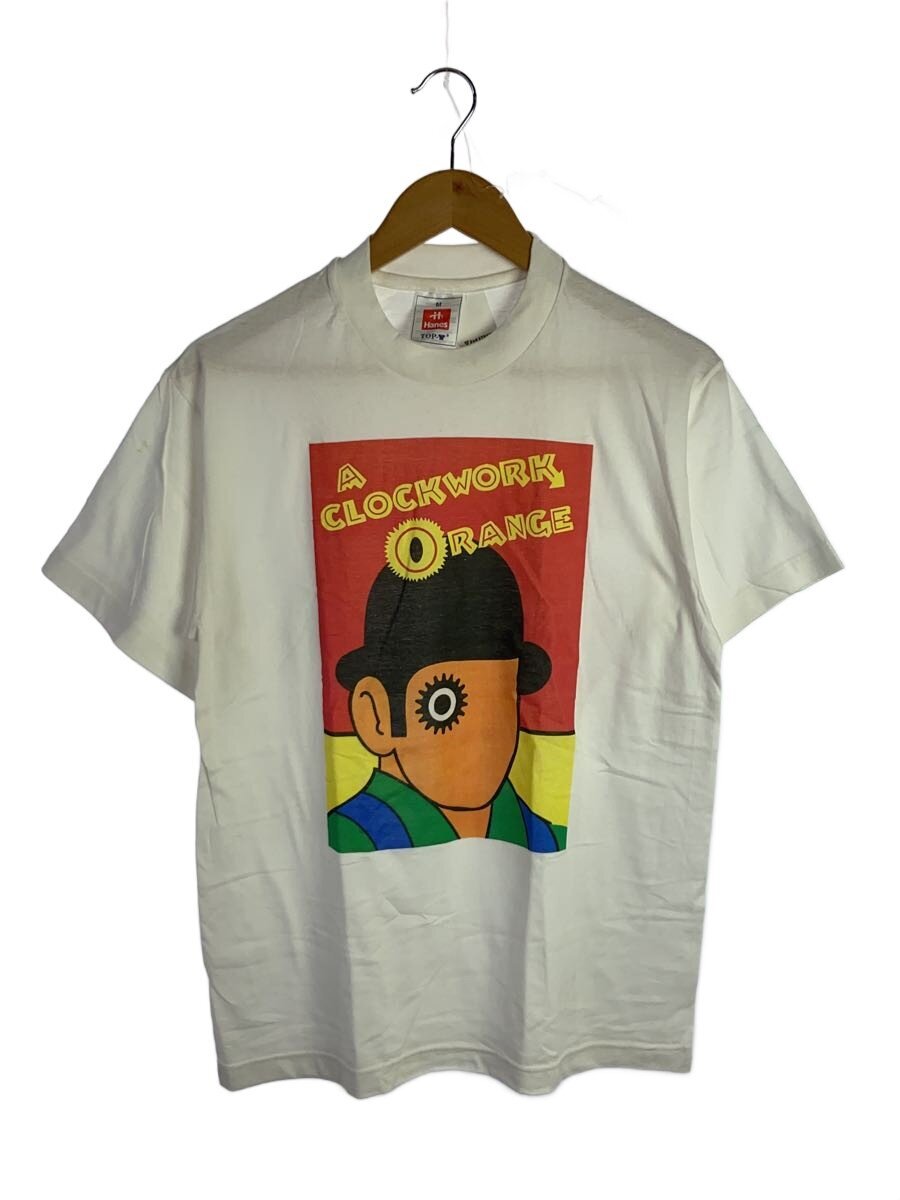 【中古】Hanes◆90s-/A CLOCKWORK ORANGE/プルオーバー/M/綿織物/WHT【メンズウェア】