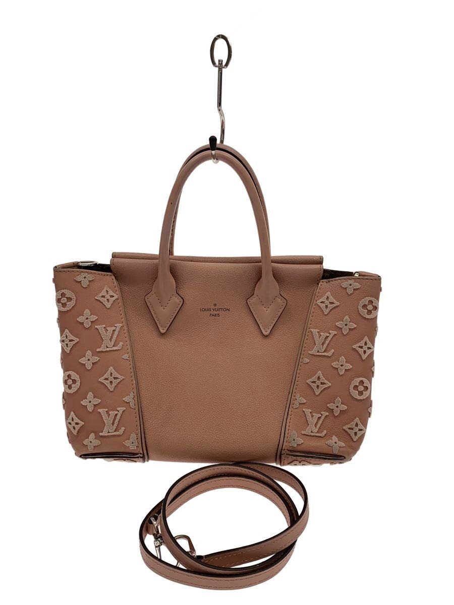 【中古】LOUIS VUITTON◆トートWBB_モノグラム・ヴェルール/なめし革/サクラ色【御徒面子】