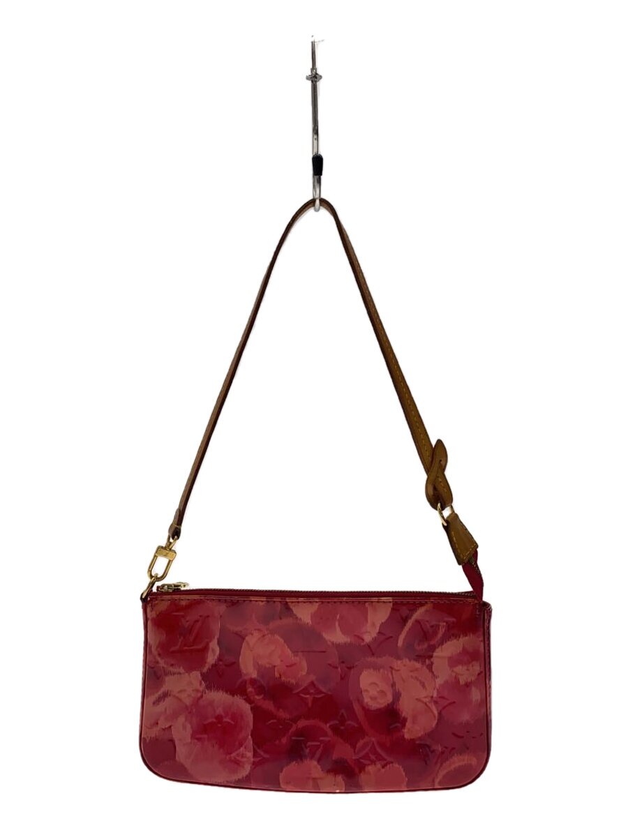 【中古】LOUIS VUITTON◆ポシェット・アクセソワール_モノグラム・ヴェルニ_RED/エナメル/RED【御徒面子】