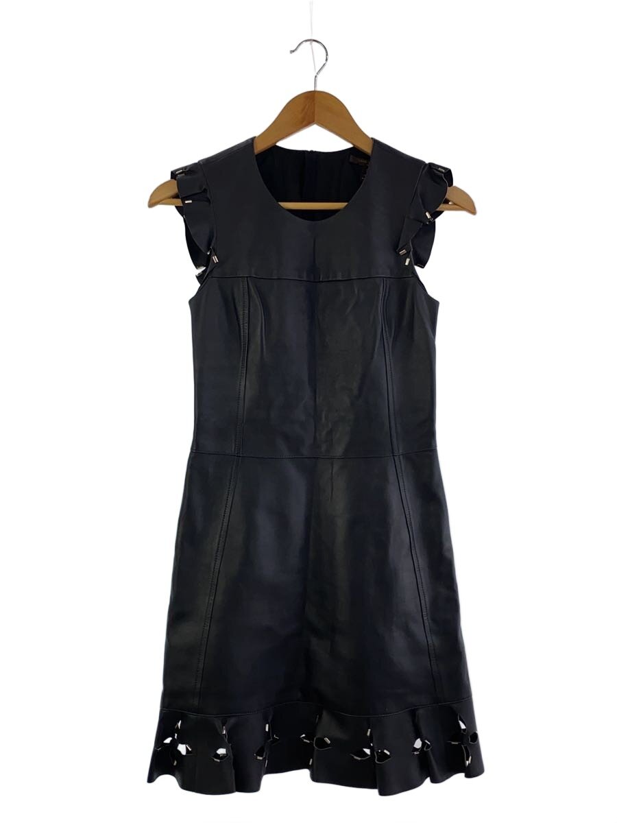 【中古】LOUIS VUITTON◆ノースリーブワンピース/34/羊革/BLK/RW171W LHF FBLD18【レディースウェア】|2nd STREET 店