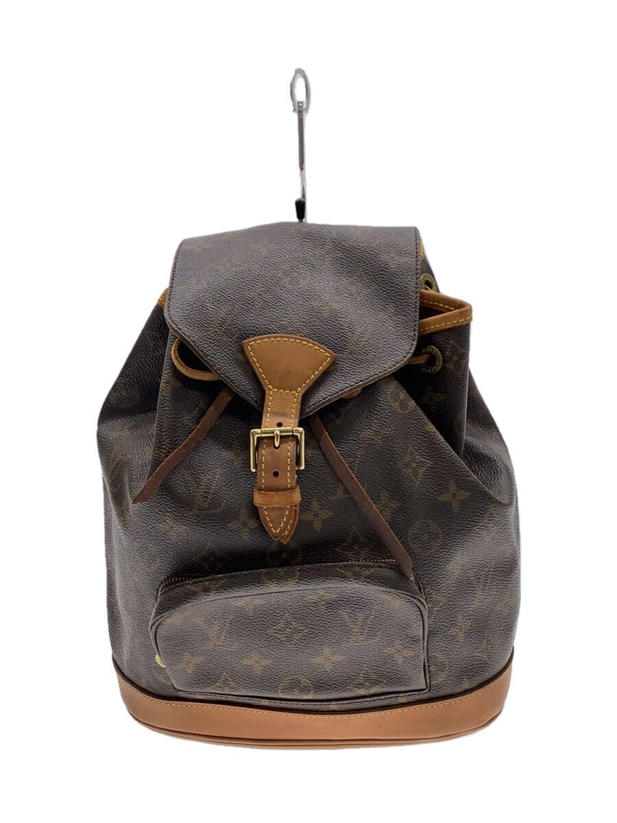【中古】LOUIS VUITTON◆1)ミニ・モン掏摸_モノグラム・帆布/PVC/BRW【御徒面子】
