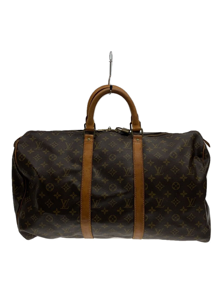 【中古】LOUIS VUITTON◆キーポル50_モノグラム・帆布_BRW/PVC/BRW//【御徒面子】
