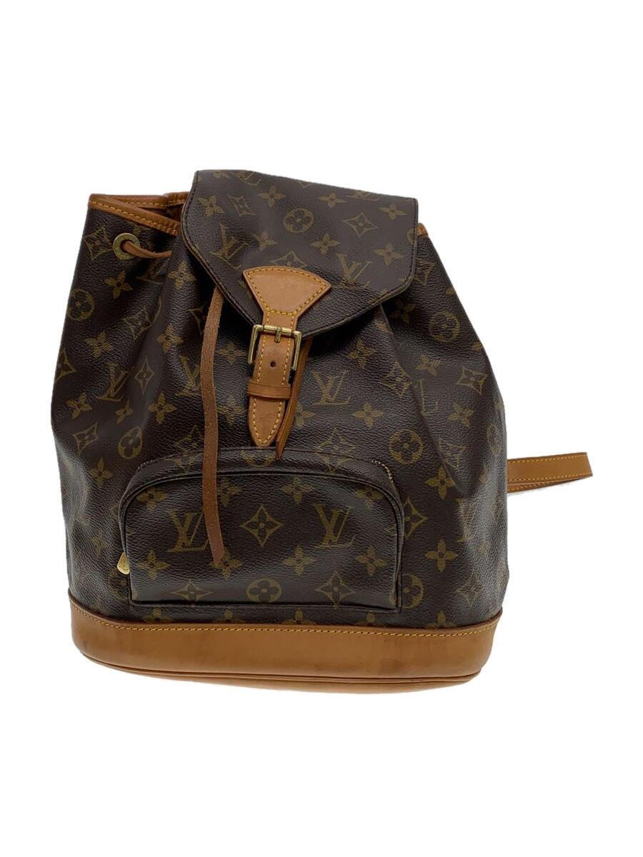 【中古】LOUIS VUITTON◆1)ミニ・モン掏摸_モノグラム・帆布_BRW/PVC/BRW【御徒面子】