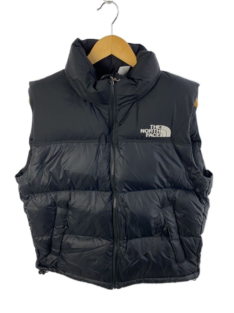 【中古】THE NORTH FACE◆落ちこむより良い/25AW/ヌプシベスト/M/ナイロン/BLK/ND92557//【メンズウェア】